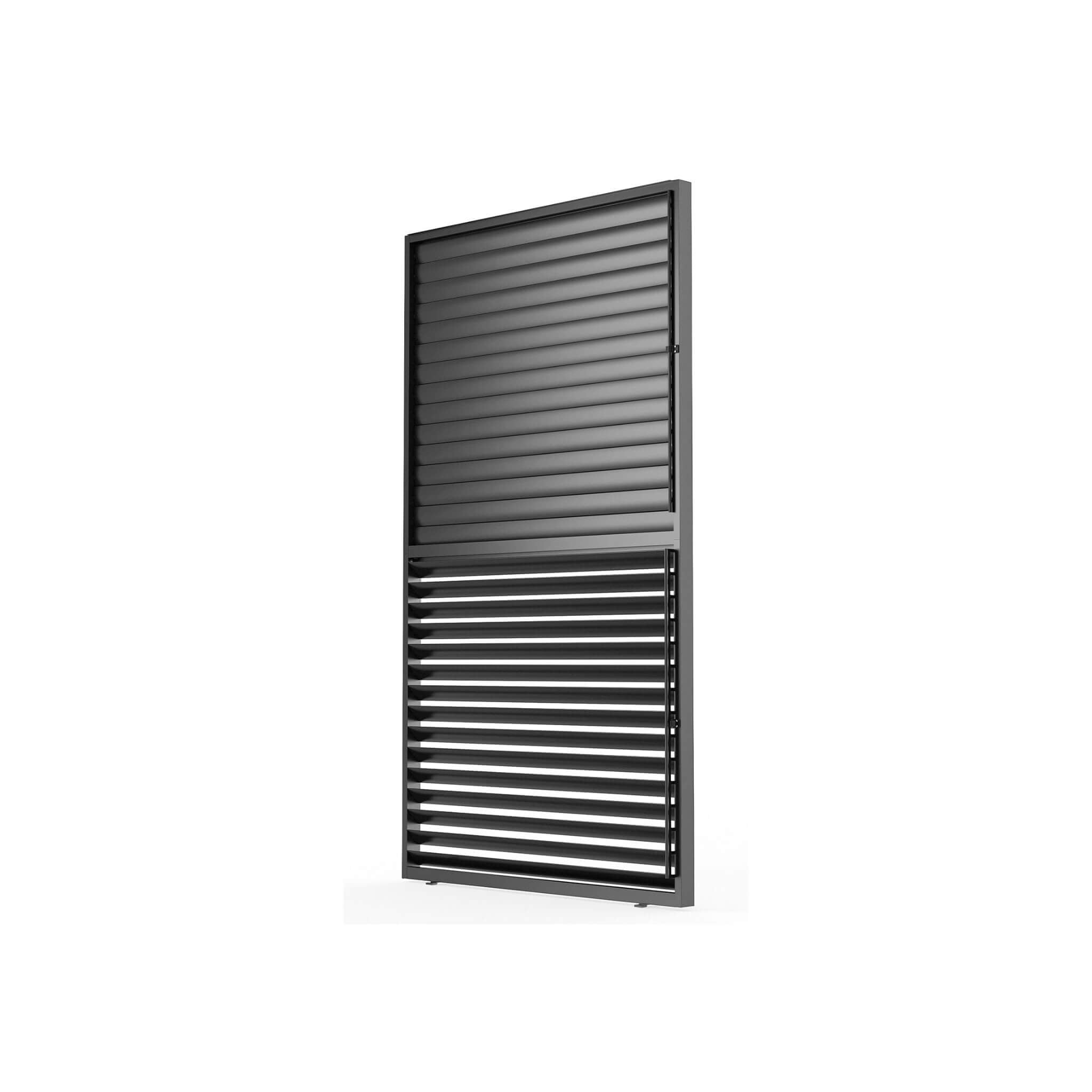 [04X07FT] Alora Premium Adjustable Aluminum Louvered Pergola With Side Wall Panel (SAK25458)