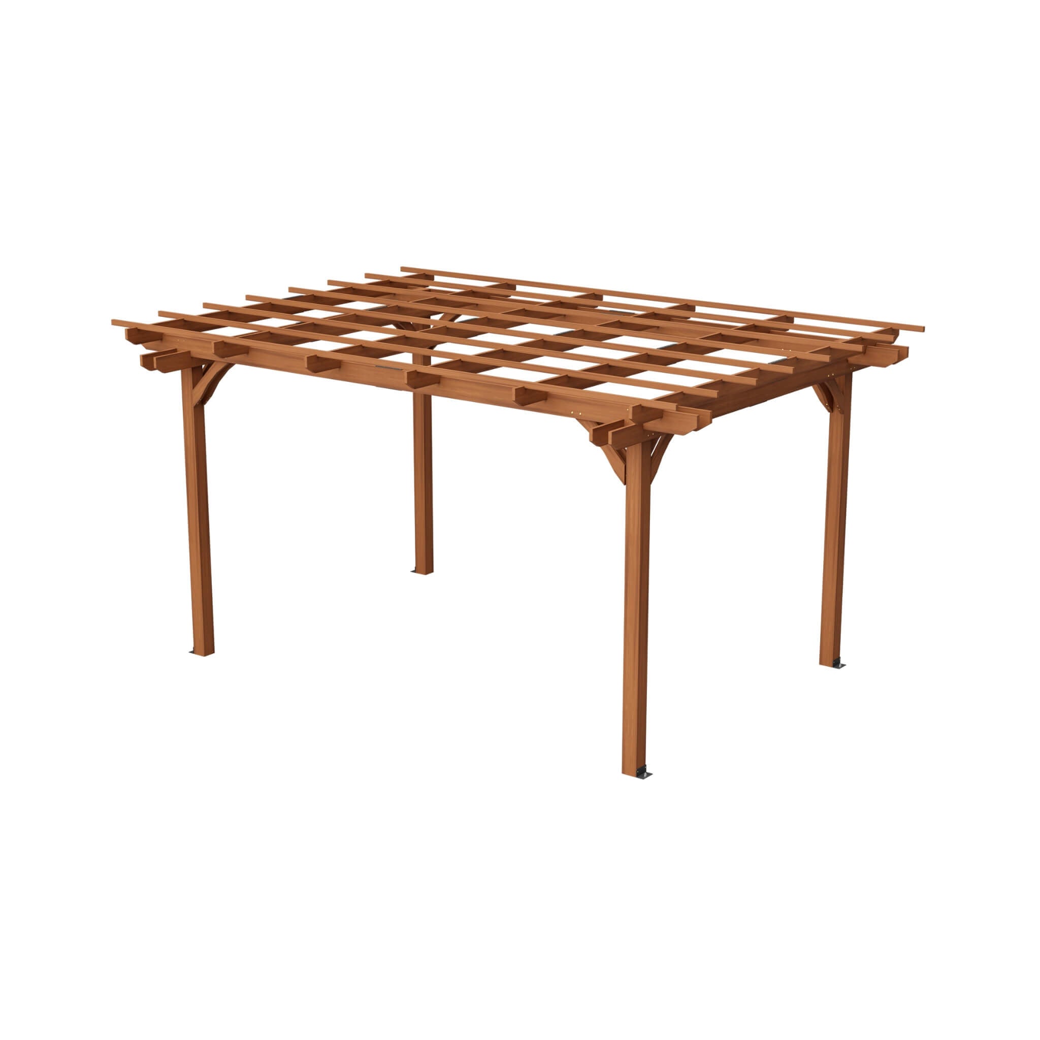 [10X12FT] Alora Premium Extra Large Outdoor Weather-Resistant Wooden Grape Pergola (SAK16278)