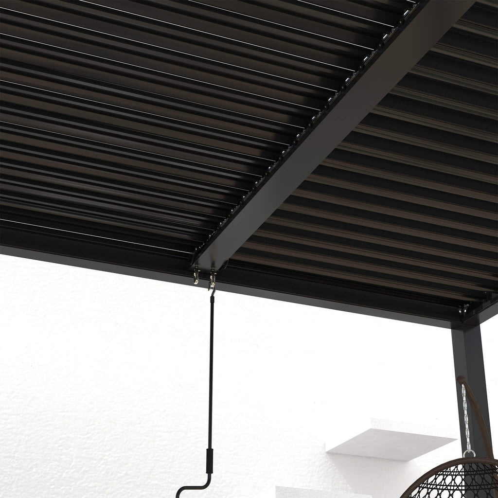 [10X19FT] Alora Premium Powder-Coated Aluminum Pergola With Adjustable Louvers (SAK78345)