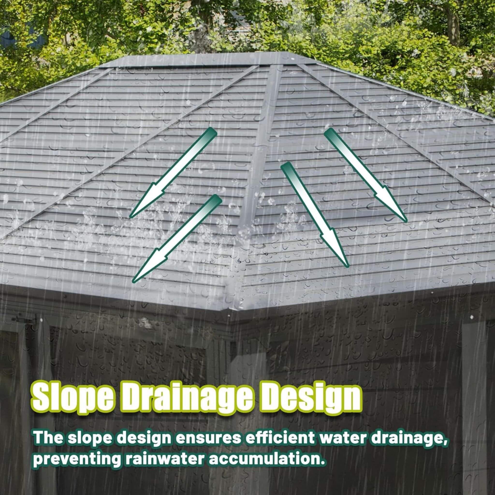 [11X14FT] Premium Four Season Outdoor Aluminum Hardtop Gazebo Sunroom With Galvanized Steel Roof, Sliding Doors And Movable PVC Screen Walls (SAK88776)