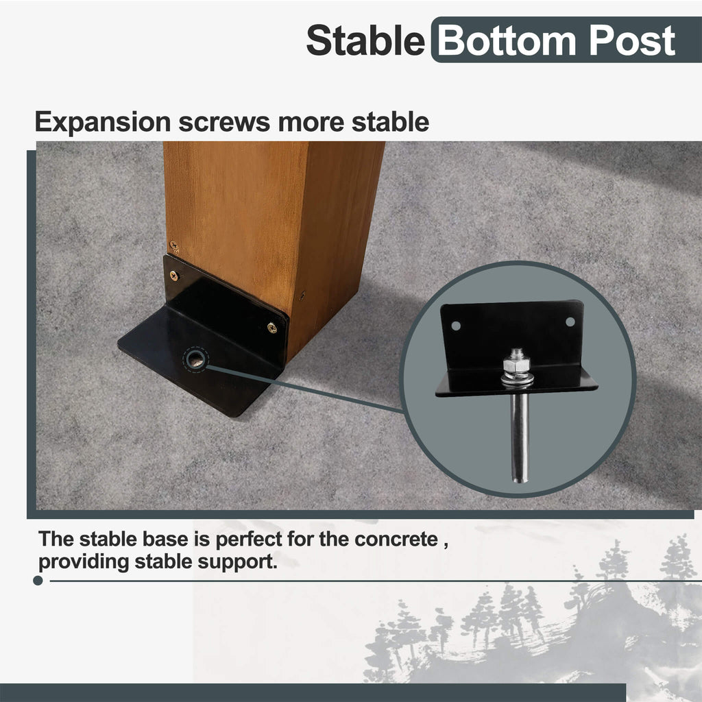 [12X16FT] Alora Extra Large Outdoor Wooden Waterproof Grape Gazebo, Brown (SAK76476)