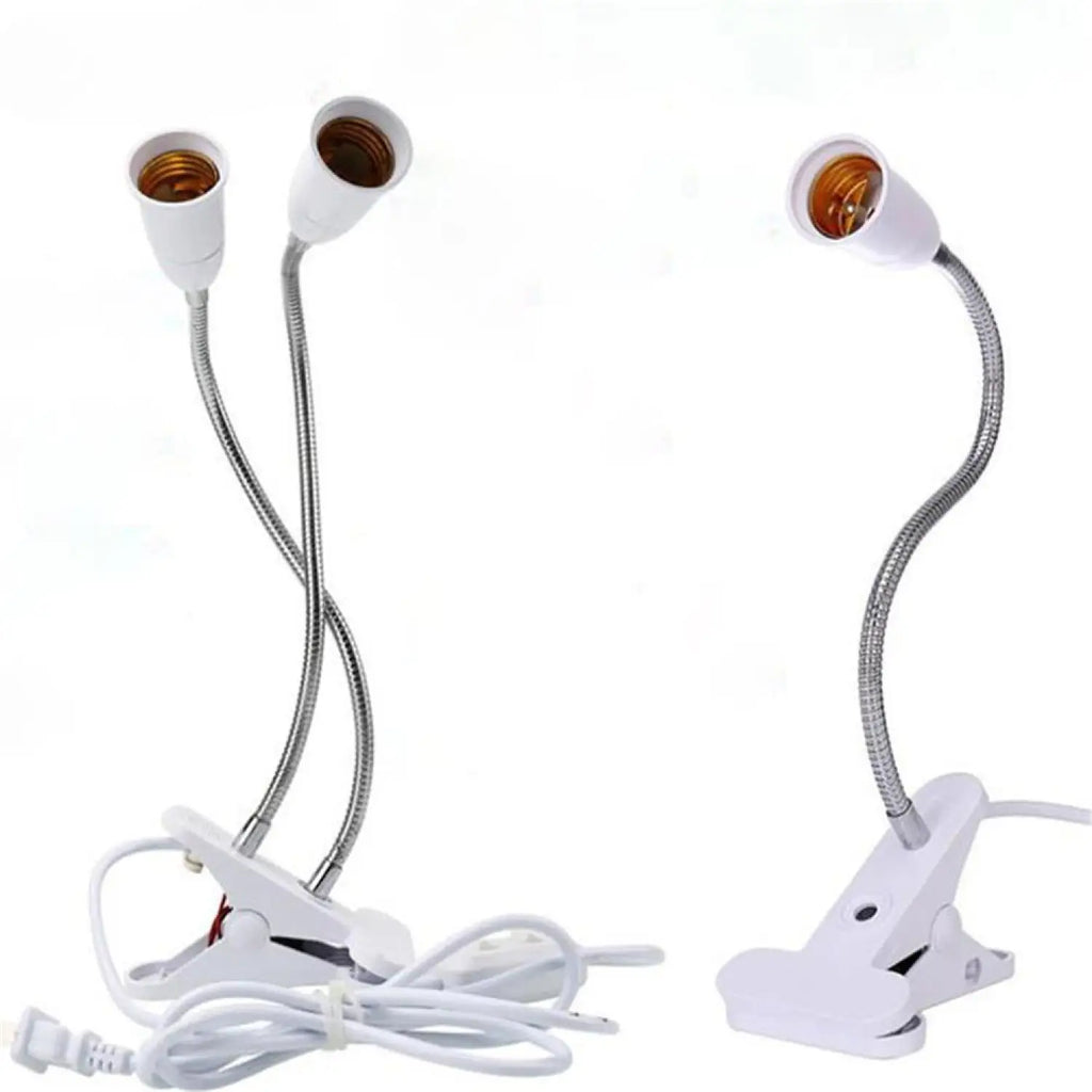360° Flexible LED Grow Light with E27 Base, Clip-On Gooseneck & Switch