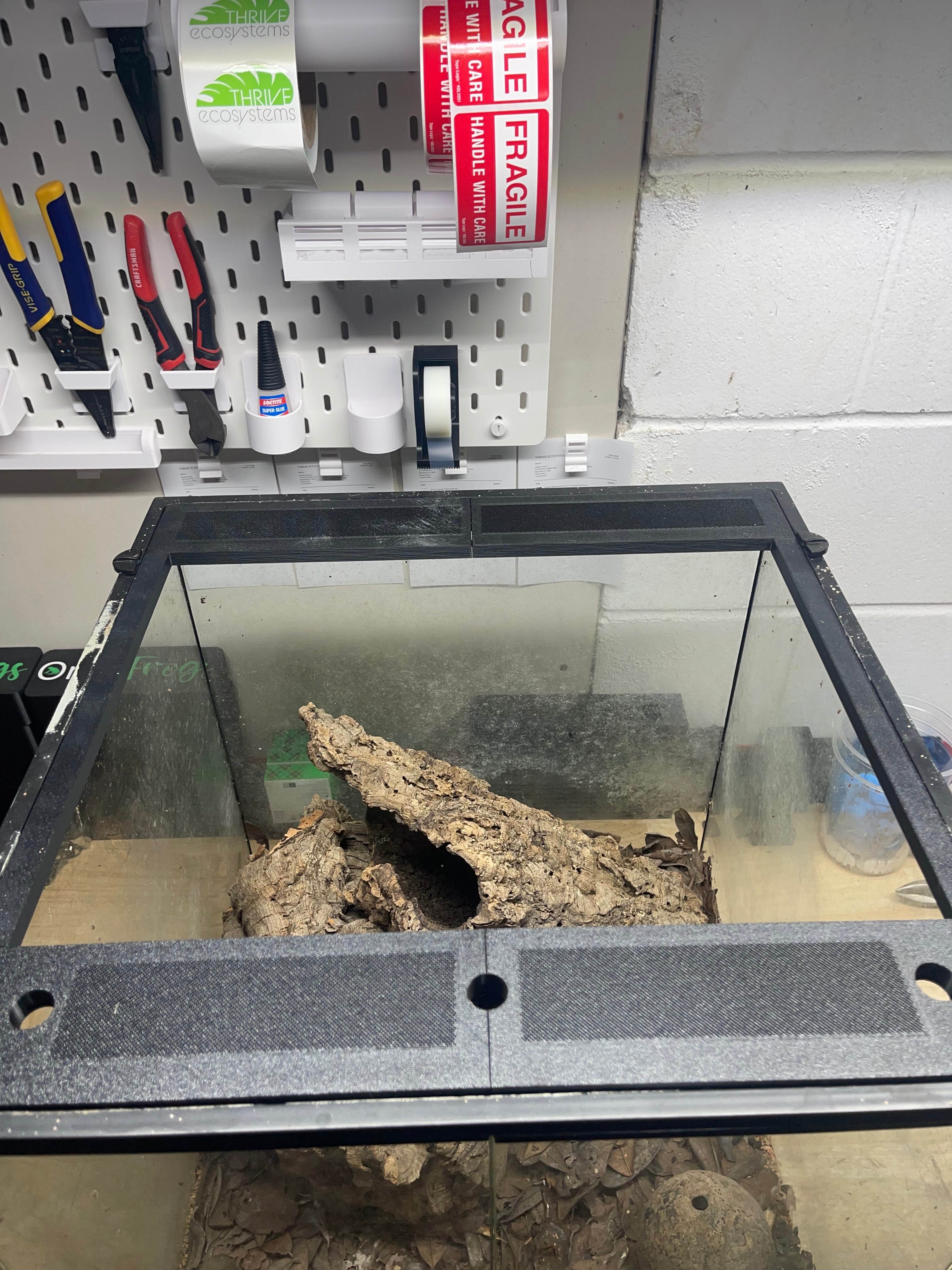 Custom Replacement Top for 18" Exo Terra Terrariums – Humidity Retaining with Fly-Proof Ventilation
