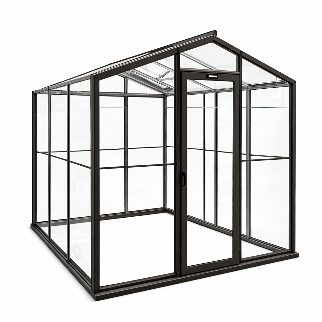 Bronze Black Glass Greenhouse 