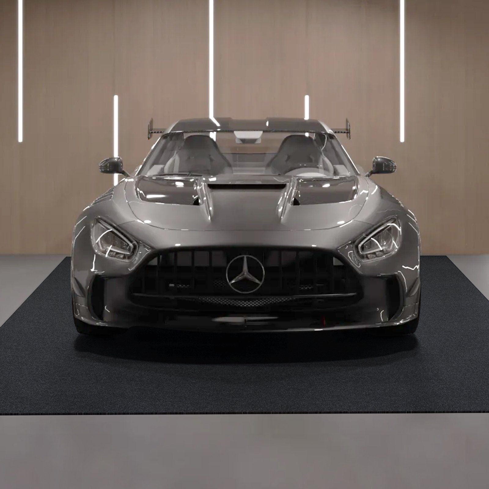 Waterproof Garage Floor Mat for Under Car, Non-slip 6.6'x8.5' Compact Size Heavy Duty Containment Mat, Protects Garage Floor from Water, Mud and Oil, For Garages,Greenhouses,Entrance