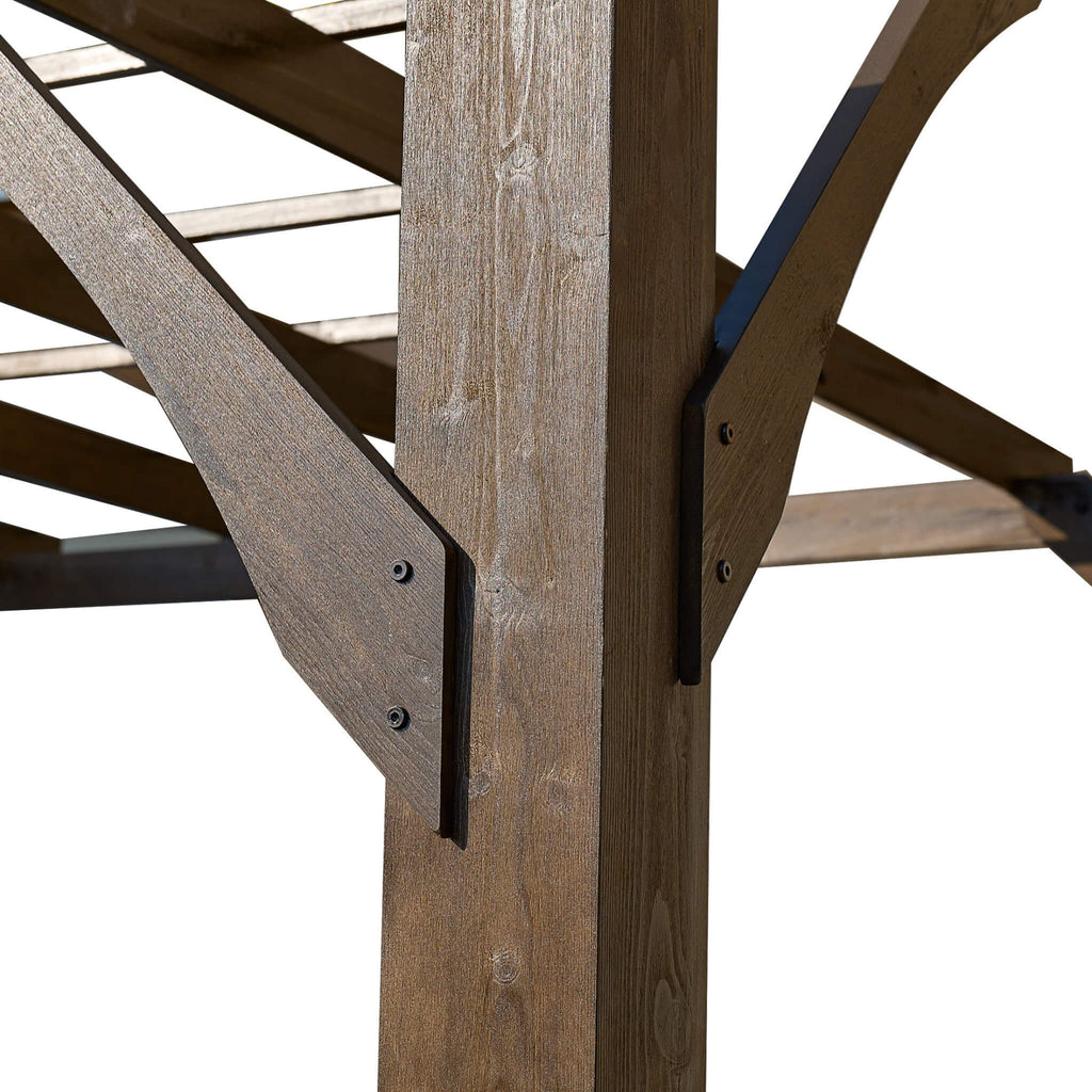 [10X12FT] Alora Premium Outdoor Brown Cedar Wood Pergola For Spacious Patios (SAK45639)