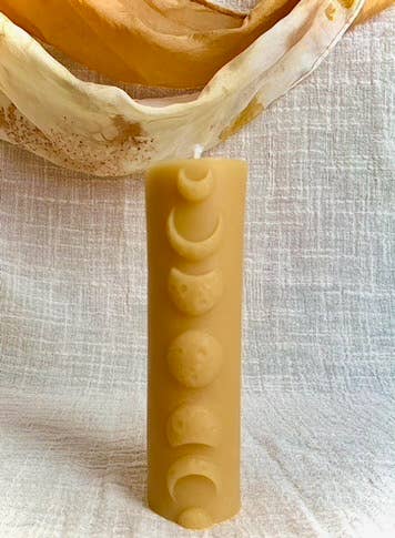 100% Beeswax Candle- Moon Phase