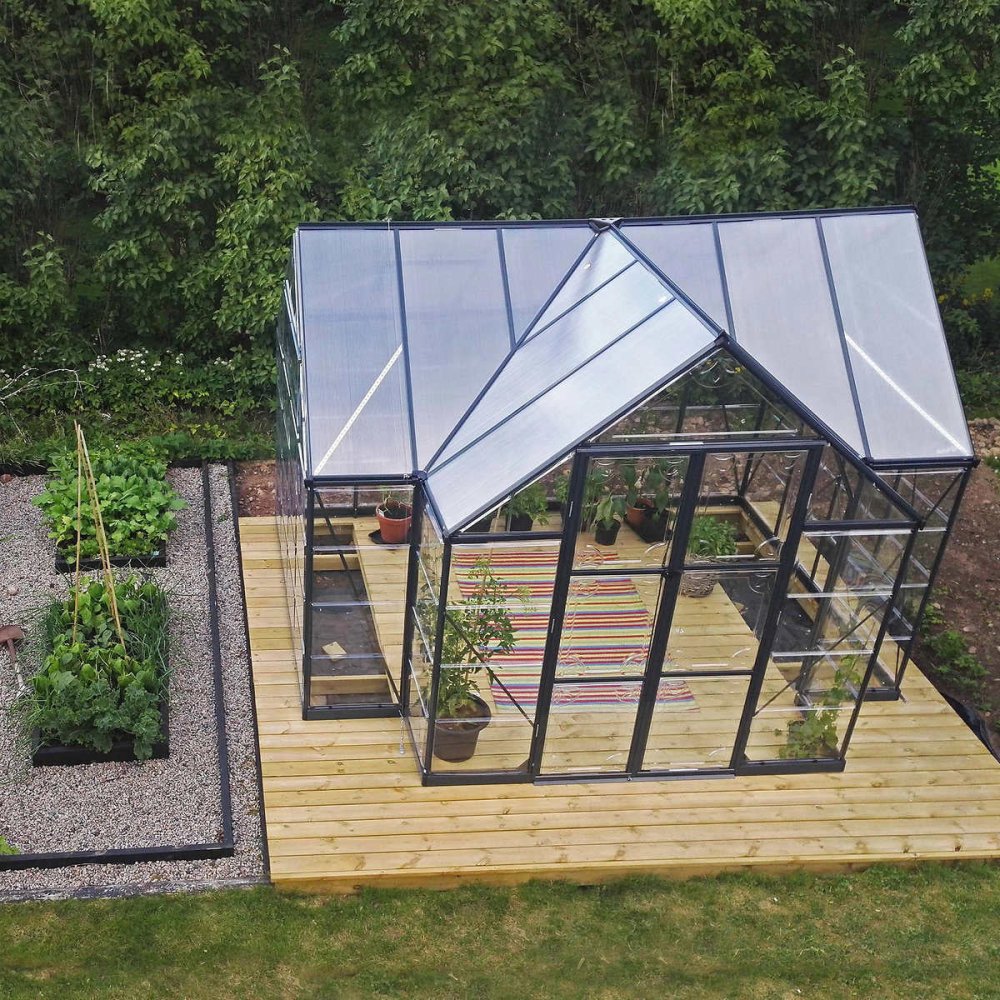 [10X12FT] Premium T-Shaped Cathedral Outdoor Walk-In Greenhouse And Solarium (91364285)
