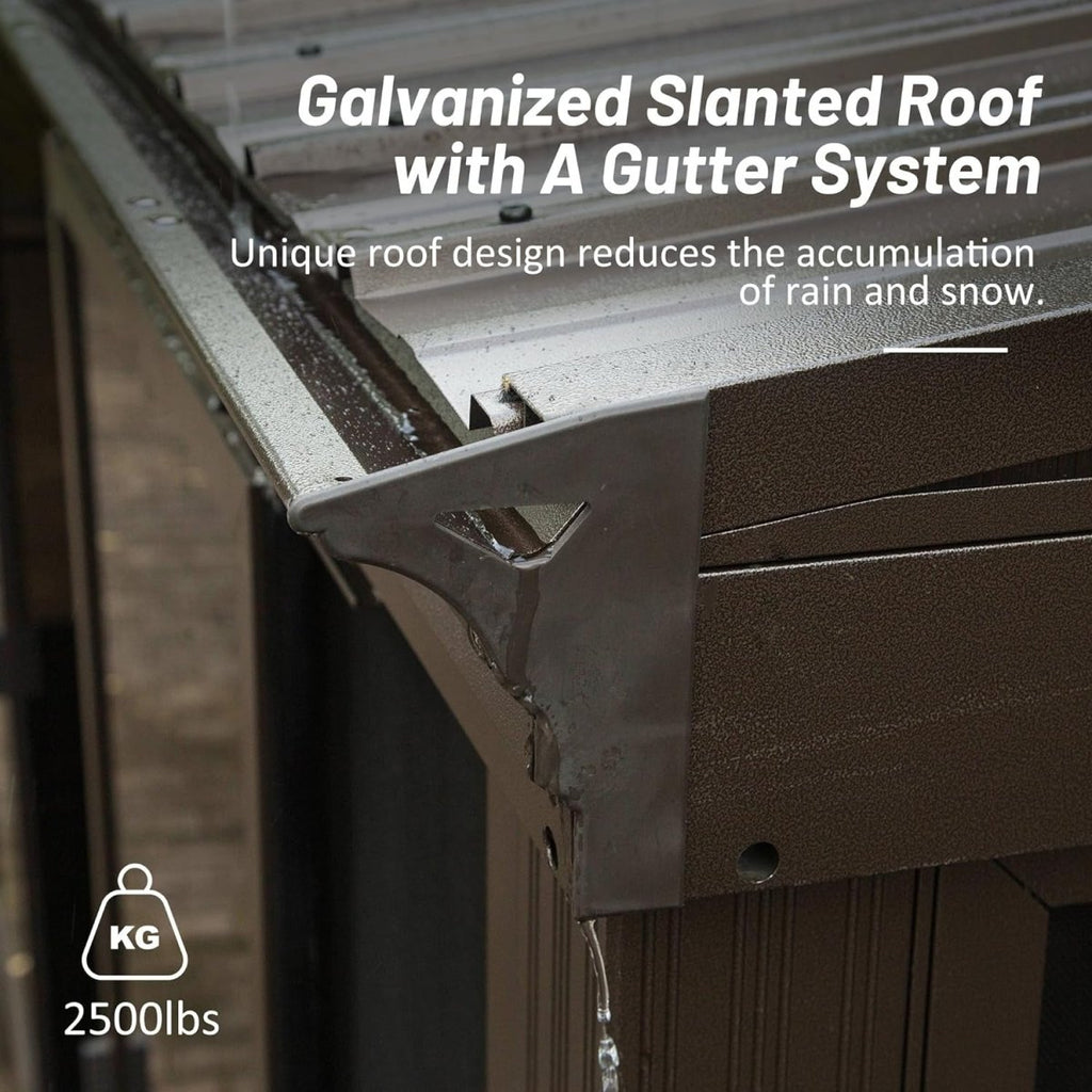 [10x12FT] Alora Premium Against Wall Mounted Solarium Sunroom With Galvanized Steel Sloping Roof (SAK96375)