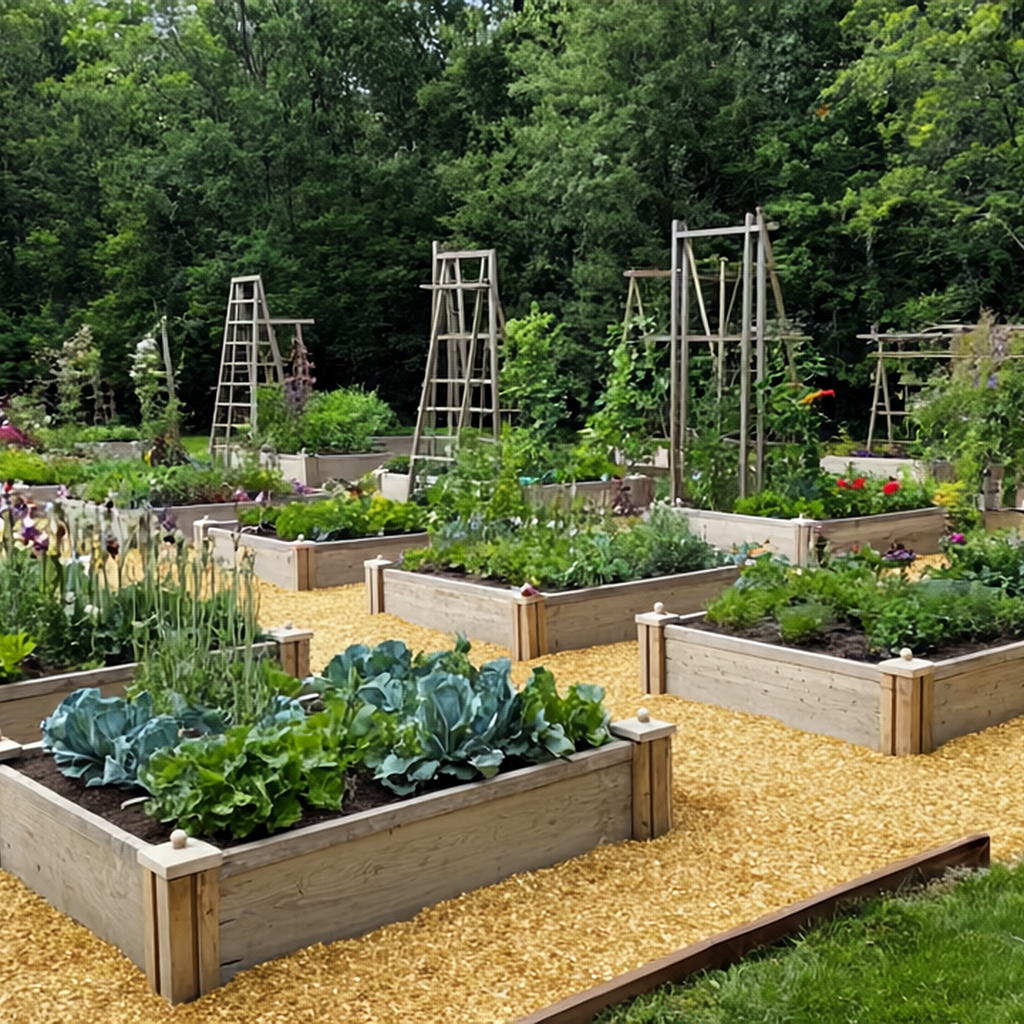 Textured Stone Prefabricated Concrete Garden Bed