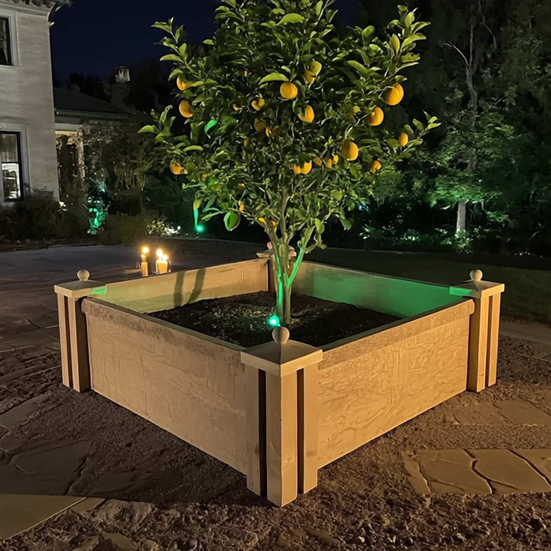 Textured Stone Prefabricated Concrete Garden Bed