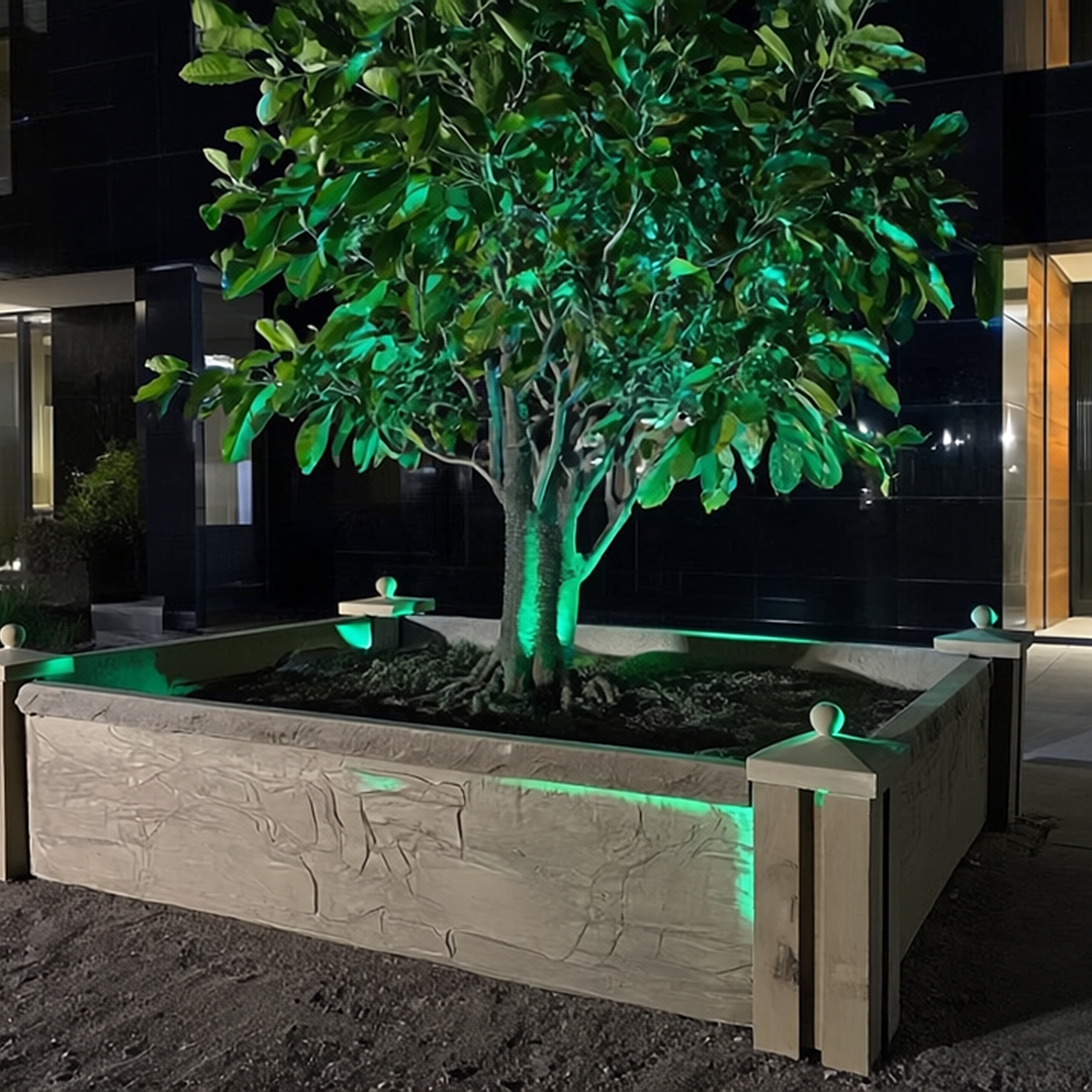 Textured Stone Prefabricated Concrete Garden Bed