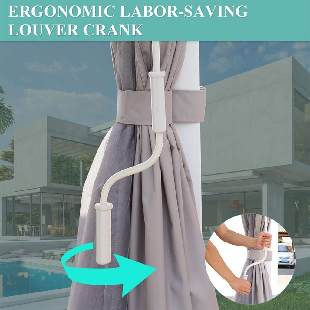 [12X20FT] Alora Outdoor Hardtop Louvered Pergola With Adjustable Aluminum Rainproof Roof (SAK18625)